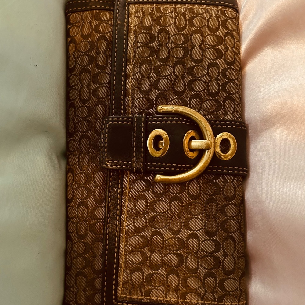 Coach Brown and Gold Wallet
